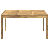 Garden Dinner Table White 147 x 88.5 x 75 cm Solid Acacia Wood 901715