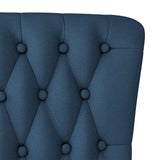 Slipper Chair Blue 56.5 x 70 x 110 cm Fabric 42020685