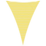 Sun Shade Sail Yellow and White 5 x 7 x 7 m 42031172