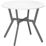 Dining Table, Round Kitchen Table with Black Legs for Living Room, Dining Room 90 x 76 cm, High T3398P423544