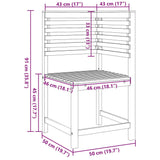 Garden Bench Set 5 pcs Brown Solid acacia wood 3328690