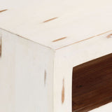 TV Cabinet Solid Wood Acacia 110x30x40 cm White 337849