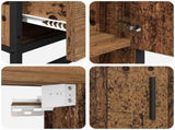 Bathroom Furniture Set with Door 3 pcs Old Wood Engineered Wood 3402414