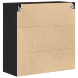 Wall Cabinet Black oak 80 x 33 x 80 cm Engineered wood 862116