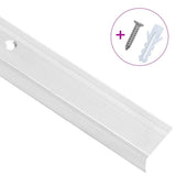 Stair Nosings in L-shape 15 pcs Aluminium 100 cm Silver 146756