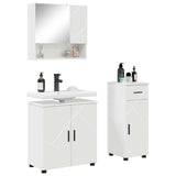 Bathroom Furniture Set with Drawer 3 pcs High Gloss White 3392957