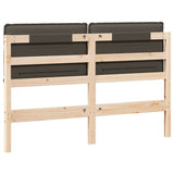 Upholstered Headboard Natural and Taupe 160 cm Solid Pine Wood 880006