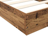 Floor Bed Frame Old Wood 80 x 200 cm Engineered Wood 8009070