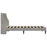 Bed Frame with Headboard Light Grey 90 x 190 cm Velvet 42027454
