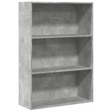 Bookcase Concrete Grey 80x30x114 cm Engineered Wood 857934