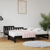 Pull-out Day Bed without Mattress Black 2x cm 820745