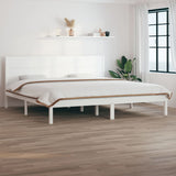 Bed Frame White Solid Pine Wood 200x200 cm Bed Frame 3104174