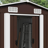 Garden Shed Brown 257x779x181 cm Galvanised steel 47035