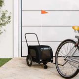 Pet Bike Trailer Black Oxford Fabric and Iron 94017