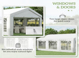 6m x 4m Heavy Duty Garden Gazebo, Galvanised Marquee Party Tent with Removable Sides and Windows for T3398P318643