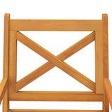 Dining Chair Set of 3 Natural Acacia Solid Acacia wood Standard 310306