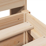 ZNTS Bed Frame without Mattress 180x200 cm Super King Solid Wood Pine 3323368