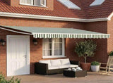 Electric Retractable Awning Green and White 4 x 2 m 3419929