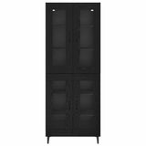Highboard Black Oak 69.5 x 34 x 180 cm Engineered Wood 3416069
