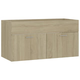 Sink Cabinet with Built-in Basin Sonoma Oak Engineered Wood 3071291