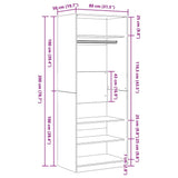 Wardrobe Artisan Oak 80 x 50 x 200 cm Engineered Wood 3378502