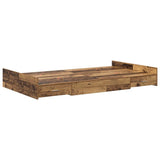 Storage Bed Frame Old Wood 120 x 190 cm Engineered Wood 3335331