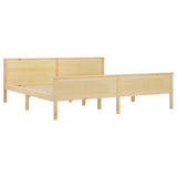 Bed Frame without Mattress Solid Wood Pine 200x200 cm 322180