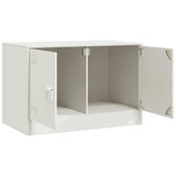 TV Cabinets 2 pcs White 67x39x44 cm Steel 841642
