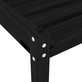 Sun Lounger Set of 2 Black Solid pine wood Standard 825074