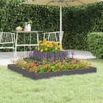 ZNTS Planter Grey 80x80x27 cm Solid Wood Pine 823866