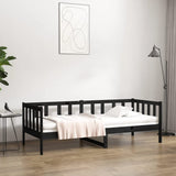 Day Bed without Mattress Black 80x200cm Solid Wood Pine 814688