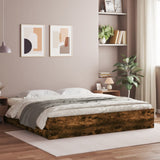 Bed Frame with Drawers without Mattress Smoked Oak 180x200 cm Super King 3207256