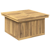Garden Coffee Table Solid Acacia Wood Height Adjustable White 901706