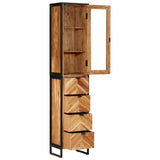 Bathroom Cabinet 40x27x190 cm Iron and Solid Wood Acacia 3217118