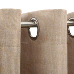 ZNTS Linen-Look Blackout Curtains with Grommets 2pcs Beige 140x175cm 321208