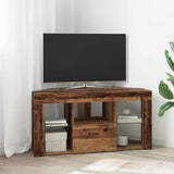 Corner LED TV Cabinet 100 x 40 x 50 cm Old Wood Engineered Wood 889803