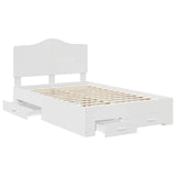 Bed Frame with Headboard White 120 x 190 cm Engineered Wood 3413630