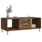 Coffee Table Smoked Oak 102x50x40 cm Engineered Wood 817525