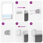 Roller Blind Blackout 140 x 230 cm White 240168