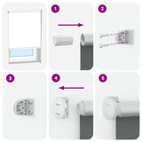 Roller Blind Blackout 140 x 230 cm White 240168