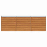 Garden Raised Bed Light Brown 240 x 40 x 77 cm Galvanised Steel 42017330