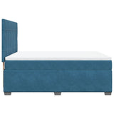 Box Spring Bed with Mattress Blue 140x190 cm Velvet 3290910