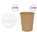 Paper Coffee Cups with Lids 1000 pcs 8oz 200ml 3325220