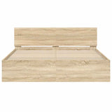 Bed Frame Sonoma oak Engineered wood, Plywood Double Modern 3207485