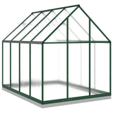 Greenhouse with Base Frame Green 224x169x202 cm Aluminium 3266324
