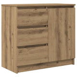 Sideboard with Drawer Artisan Oak 71x35x65 cm Engineered Wood 861579