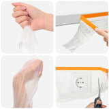 Dust Sheet with Adhesive Tape 12 pcs Transparent 140 x 3300 cm 42033226