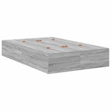 Storage Bed Frame Grey Sonoma 120 x 200 cm Engineered Wood 3335370