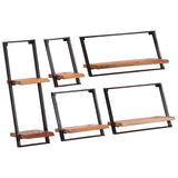 Wall Shelves 5 pcs Solid Wood Acacia 373633