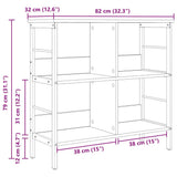 Bookshelf Artisan Oak 82 x 32 x 79 cm Engineered Wood 883999